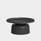 Contemporary Style Round Metal Side Table Single Base Side Table 30"L x 30"W x 14"H Black Clearhalo 'Coffee & Accent Tables' 'End & Side Tables' 'end_side_table' 'end_side_tables' 'furn' 'furn_end_side_tables' 'Furniture' 'furniture_end_side_table' 'Living Room Furniture' 5012455