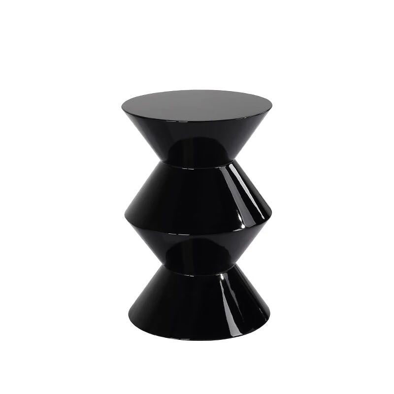 Mid-Century Modern Round Top Sofa Side Table Abstract End Table for Living Room Clearhalo 'Coffee & Accent Tables' 'End & Side Tables' 'end_side_table' 'end_side_tables' 'furn' 'furn_end_side_tables' 'Furniture' 'furniture_end_side_table' 'Living Room Furniture' 5012475