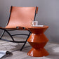 Mid-Century Modern Round Top Sofa Side Table Abstract End Table for Living Room Orange Clearhalo 'Coffee & Accent Tables' 'End & Side Tables' 'end_side_table' 'end_side_tables' 'furn' 'furn_end_side_tables' 'Furniture' 'furniture_end_side_table' 'Living Room Furniture' 5012482