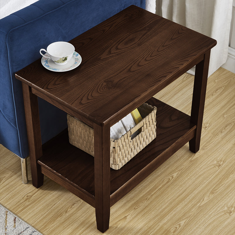 Modern Square Wood 4 Legs End Table with Shelf for Living Room Clearhalo 'Coffee & Accent Tables' 'End & Side Tables' 'end_side_table' 'end_side_tables' 'furn' 'furn_end_side_tables' 'Furniture' 'furniture_end_side_table' 'Living Room Furniture' 5012490