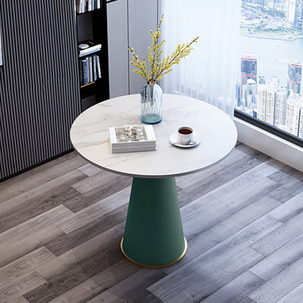 23.62"L x 23.62'W x 29.53"H Square Pedestal End Table for Living Room 23.6"L x 23.6"W x 29.5"H Green White Clearhalo 'Coffee & Accent Tables' 'End & Side Tables' 'end_side_table' 'end_side_tables' 'furn' 'furn_end_side_tables' 'Furniture' 'furniture_end_side_table' 'Living Room Furniture' 5012516