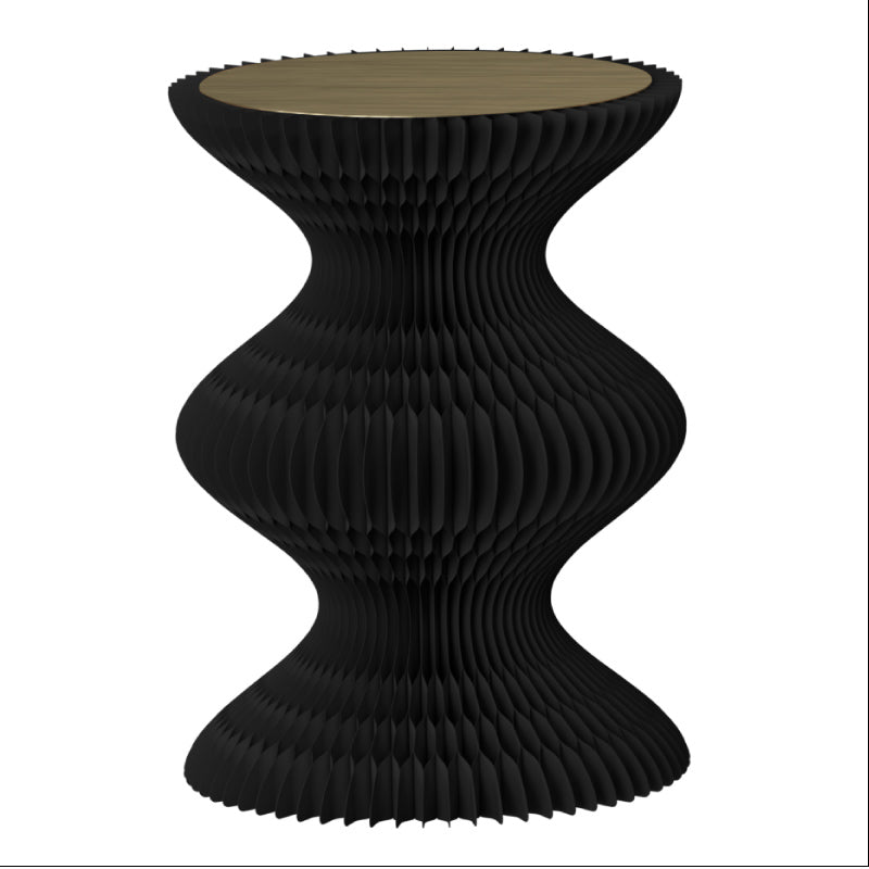 Modern Round Wood Pedestal Side Table without Drawer for Living Room 14"L x 14"W x 20"H Black Clearhalo 'Coffee & Accent Tables' 'End & Side Tables' 'end_side_table' 'end_side_tables' 'furn' 'furn_end_side_tables' 'Furniture' 'furniture_end_side_table' 'Living Room Furniture' 5012572