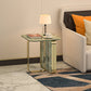 Contemporary Gold Metal Sofa Side Accent Table with Sintered Stone Top Clearhalo 'Coffee & Accent Tables' 'End & Side Tables' 'end_side_table' 'end_side_tables' 'furn' 'furn_end_side_tables' 'Furniture' 'furniture_end_side_table' 'Living Room Furniture' 5012623