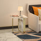 Contemporary Gold Metal Sofa Side Accent Table with Sintered Stone Top Clearhalo 'Coffee & Accent Tables' 'End & Side Tables' 'end_side_table' 'end_side_tables' 'furn' 'furn_end_side_tables' 'Furniture' 'furniture_end_side_table' 'Living Room Furniture' 5012636