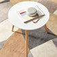 Modern Wood Round Side Table 4 Legs End Table in Natural/White Clearhalo 'Coffee & Accent Tables' 'End & Side Tables' 'end_side_table' 'end_side_tables' 'furn' 'furn_end_side_tables' 'Furniture' 'furniture_end_side_table' 'Living Room Furniture' 5012688