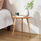 Modern Wood Round Side Table 4 Legs End Table in Natural/White Clearhalo 'Coffee & Accent Tables' 'End & Side Tables' 'end_side_table' 'end_side_tables' 'furn' 'furn_end_side_tables' 'Furniture' 'furniture_end_side_table' 'Living Room Furniture' 5012696