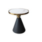 23" Tall Glam Round Marble Single Side End Table With Single Base Black White Clearhalo 'Coffee & Accent Tables' 'End & Side Tables' 'end_side_table' 'end_side_tables' 'furn' 'furn_end_side_tables' 'Furniture' 'furniture_end_side_table' 'Living Room Furniture' 5012752