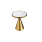 23" Tall Glam Round Marble Single Side End Table With Single Base Gold White Clearhalo 'Coffee & Accent Tables' 'End & Side Tables' 'end_side_table' 'end_side_tables' 'furn' 'furn_end_side_tables' 'Furniture' 'furniture_end_side_table' 'Living Room Furniture' 5012758
