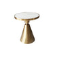 23" Tall Glam Round Marble Single Side End Table With Single Base Gold Beige Clearhalo 'Coffee & Accent Tables' 'End & Side Tables' 'end_side_table' 'end_side_tables' 'furn' 'furn_end_side_tables' 'Furniture' 'furniture_end_side_table' 'Living Room Furniture' 5012760