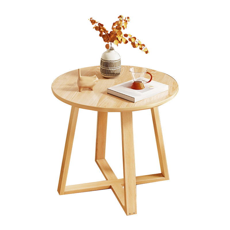 21.7" Wood Accent Accent Side Table, Solid Wood in Natural Finish 19.7"L x 19.7"W x 19.7"H Natural Shelves Not Included Clearhalo 'Coffee & Accent Tables' 'End & Side Tables' 'end_side_table' 'end_side_tables' 'furn' 'furn_end_side_tables' 'Furniture' 'furniture_end_side_table' 'Living Room Furniture' 5012783