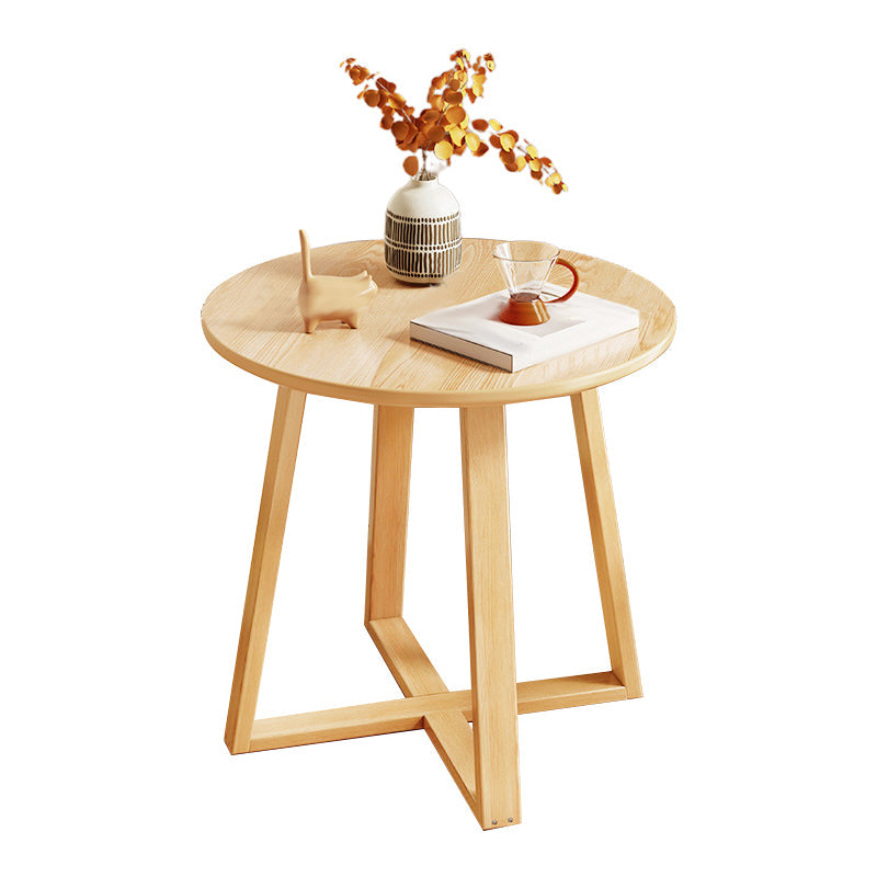 21.7" Wood Accent Accent Side Table, Solid Wood in Natural Finish 19.7"L x 19.7"W x 23.5"H Natural Shelves Not Included Clearhalo 'Coffee & Accent Tables' 'End & Side Tables' 'end_side_table' 'end_side_tables' 'furn' 'furn_end_side_tables' 'Furniture' 'furniture_end_side_table' 'Living Room Furniture' 5012784