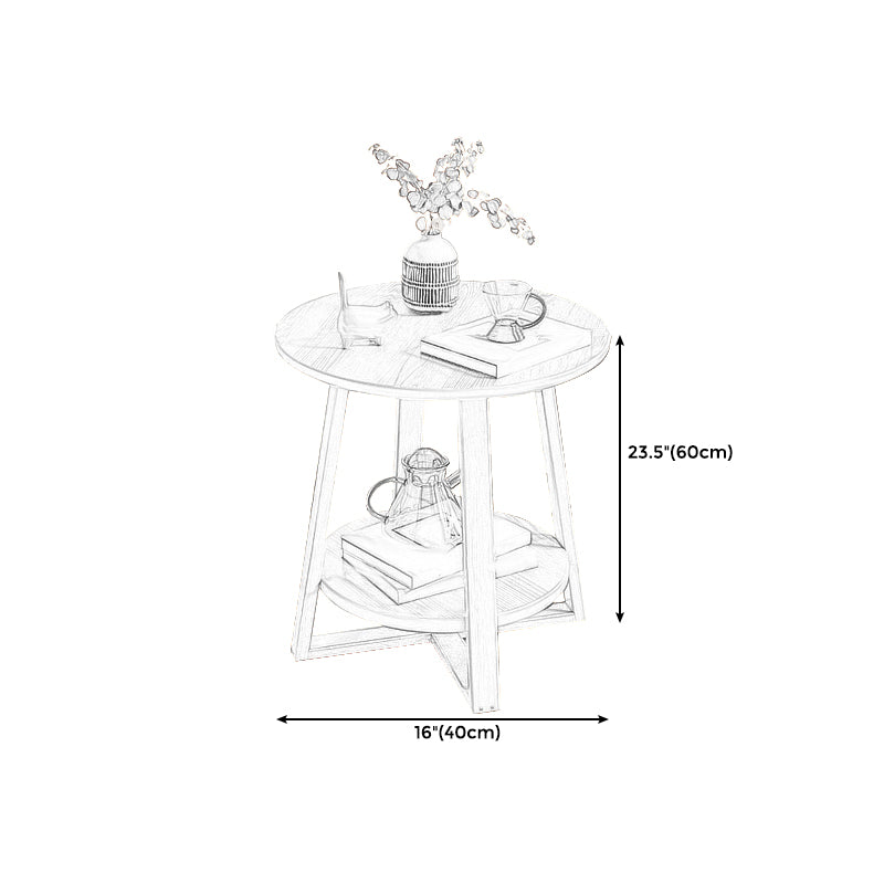 21.7" Wood Accent Accent Side Table, Solid Wood in Natural Finish Clearhalo 'Coffee & Accent Tables' 'End & Side Tables' 'end_side_table' 'end_side_tables' 'furn' 'furn_end_side_tables' 'Furniture' 'furniture_end_side_table' 'Living Room Furniture' 5012793