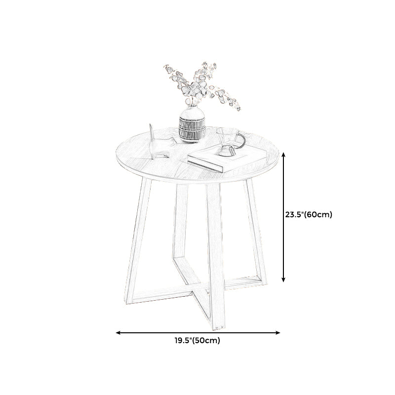 21.7" Wood Accent Accent Side Table, Solid Wood in Natural Finish Clearhalo 'Coffee & Accent Tables' 'End & Side Tables' 'end_side_table' 'end_side_tables' 'furn' 'furn_end_side_tables' 'Furniture' 'furniture_end_side_table' 'Living Room Furniture' 5012795