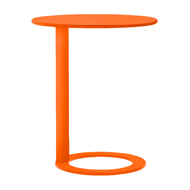 26" Tall Metal End Table Round Modern Pedestal Accent Side Table Orange Clearhalo 'Coffee & Accent Tables' 'End & Side Tables' 'end_side_table' 'end_side_tables' 'furn' 'furn_end_side_tables' 'Furniture' 'furniture_end_side_table' 'Living Room Furniture' 5012820