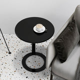 26" Tall Metal End Table Round Modern Pedestal Accent Side Table Clearhalo 'Coffee & Accent Tables' 'End & Side Tables' 'end_side_table' 'end_side_tables' 'furn' 'furn_end_side_tables' 'Furniture' 'furniture_end_side_table' 'Living Room Furniture' 5012821