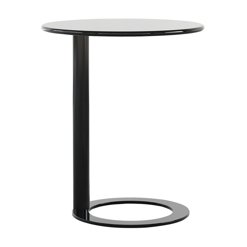26" Tall Metal End Table Round Modern Pedestal Accent Side Table Black Clearhalo 'Coffee & Accent Tables' 'End & Side Tables' 'end_side_table' 'end_side_tables' 'furn' 'furn_end_side_tables' 'Furniture' 'furniture_end_side_table' 'Living Room Furniture' 5012827