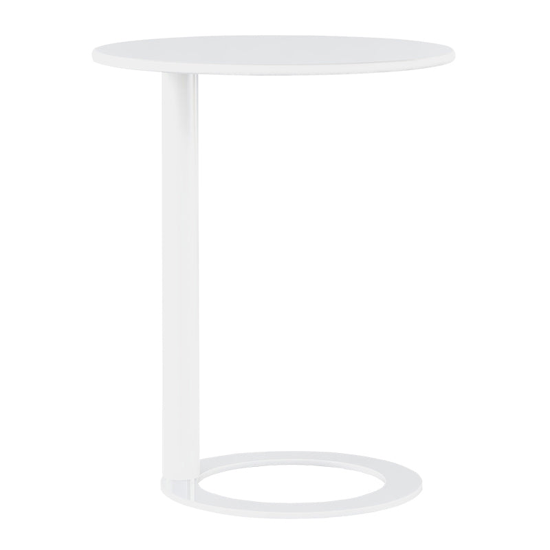 26" Tall Metal End Table Round Modern Pedestal Accent Side Table 20"L x 20"W x 25.5"H White Clearhalo 'Coffee & Accent Tables' 'End & Side Tables' 'end_side_table' 'end_side_tables' 'furn' 'furn_end_side_tables' 'Furniture' 'furniture_end_side_table' 'Living Room Furniture' 5012828