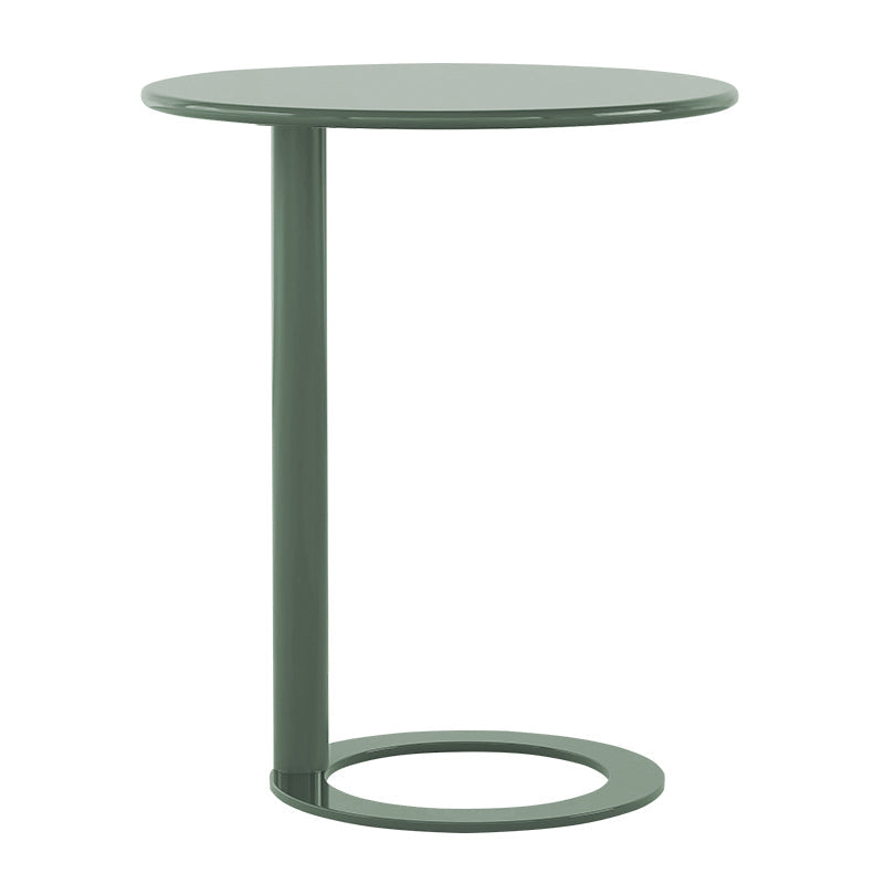 26" Tall Metal End Table Round Modern Pedestal Accent Side Table 19.7"L x 19.7"W x 23.5"H Green Clearhalo 'Coffee & Accent Tables' 'End & Side Tables' 'end_side_table' 'end_side_tables' 'furn' 'furn_end_side_tables' 'Furniture' 'furniture_end_side_table' 'Living Room Furniture' 5012831