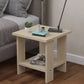 Contemporary Wooden Side Table One Shelf End Table With Four Legs Off-White Square Clearhalo 'Coffee & Accent Tables' 'End & Side Tables' 'end_side_table' 'end_side_tables' 'furn' 'furn_end_side_tables' 'Furniture' 'furniture_end_side_table' 'Living Room Furniture' 5012867