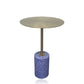 Iron and Marble End Table 11.8" Tall Mid-Century Round Drum Side Table Stone Light Blue Gold Clearhalo 'Coffee & Accent Tables' 'End & Side Tables' 'end_side_table' 'end_side_tables' 'furn' 'furn_end_side_tables' 'Furniture' 'furniture_end_side_table' 'Living Room Furniture' 5012891