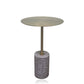 Iron and Marble End Table 11.8" Tall Mid-Century Round Drum Side Table Stone Gray Gold Clearhalo 'Coffee & Accent Tables' 'End & Side Tables' 'end_side_table' 'end_side_tables' 'furn' 'furn_end_side_tables' 'Furniture' 'furniture_end_side_table' 'Living Room Furniture' 5012894