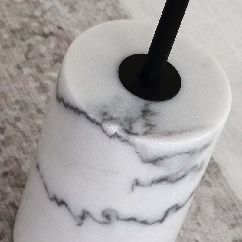 Iron and Marble End Table 11.8" Tall Mid-Century Round Drum Side Table Clearhalo 'Coffee & Accent Tables' 'End & Side Tables' 'end_side_table' 'end_side_tables' 'furn' 'furn_end_side_tables' 'Furniture' 'furniture_end_side_table' 'Living Room Furniture' 5012899