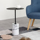 Iron and Marble End Table 11.8" Tall Mid-Century Round Drum Side Table Clearhalo 'Coffee & Accent Tables' 'End & Side Tables' 'end_side_table' 'end_side_tables' 'furn' 'furn_end_side_tables' 'Furniture' 'furniture_end_side_table' 'Living Room Furniture' 5012901