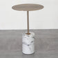 Iron and Marble End Table 11.8" Tall Mid-Century Round Drum Side Table Clearhalo 'Coffee & Accent Tables' 'End & Side Tables' 'end_side_table' 'end_side_tables' 'furn' 'furn_end_side_tables' 'Furniture' 'furniture_end_side_table' 'Living Room Furniture' 5012903