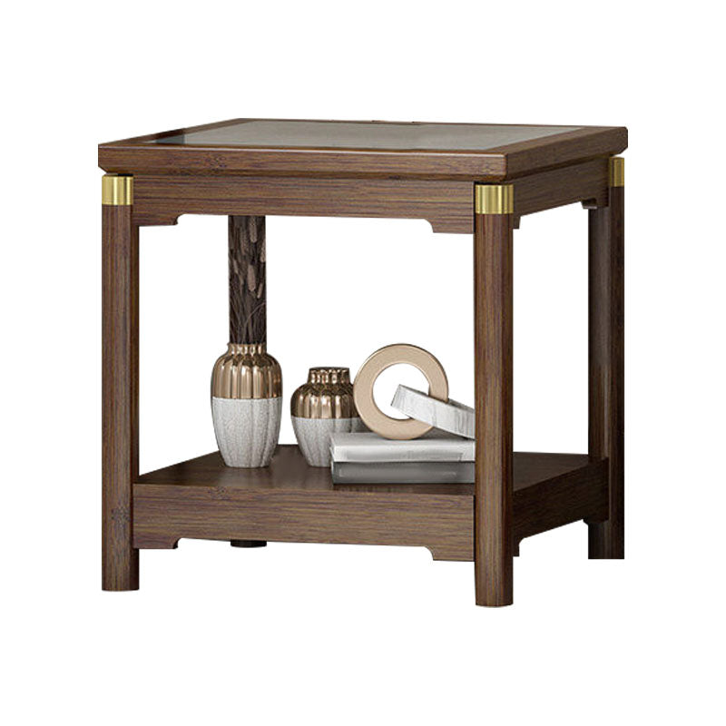 Traditional Square Wooden Sofa Side Accent Table with Storage and Shelf 20"L x 20"W x 19"H Drawers Not Included Clearhalo 'Coffee & Accent Tables' 'End & Side Tables' 'end_side_table' 'end_side_tables' 'furn' 'furn_end_side_tables' 'Furniture' 'furniture_end_side_table' 'Living Room Furniture' 5012931