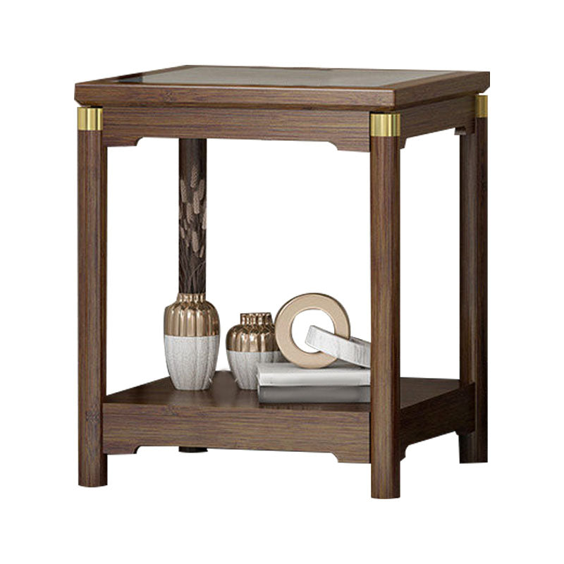 Traditional Square Wooden Sofa Side Accent Table with Storage and Shelf 19.7"L x 19.7"W x 22.4"H Drawers Not Included Clearhalo 'Coffee & Accent Tables' 'End & Side Tables' 'end_side_table' 'end_side_tables' 'furn' 'furn_end_side_tables' 'Furniture' 'furniture_end_side_table' 'Living Room Furniture' 5012933