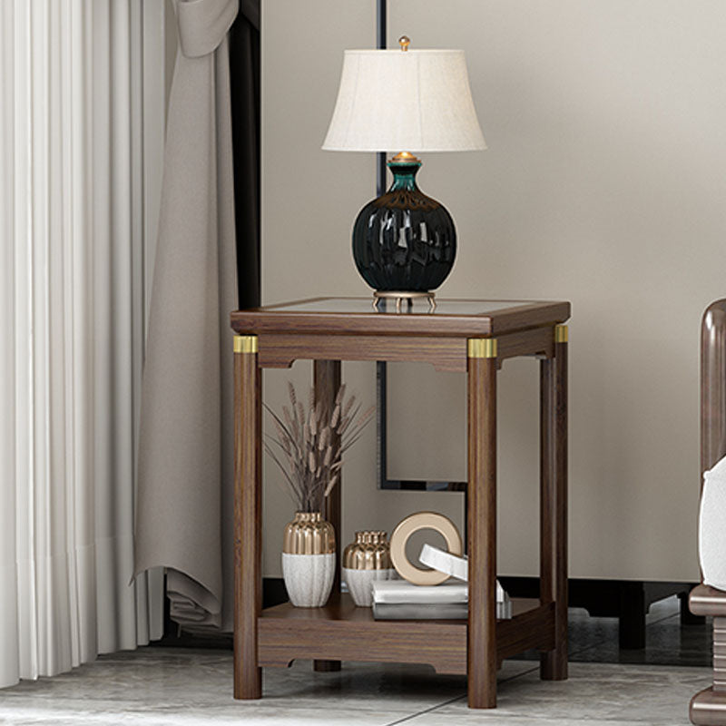 Traditional Square Wooden Sofa Side Accent Table with Storage and Shelf 15.7"L x 15.7"W x 23.6"H Drawers Not Included Clearhalo 'Coffee & Accent Tables' 'End & Side Tables' 'end_side_table' 'end_side_tables' 'furn' 'furn_end_side_tables' 'Furniture' 'furniture_end_side_table' 'Living Room Furniture' 5012937