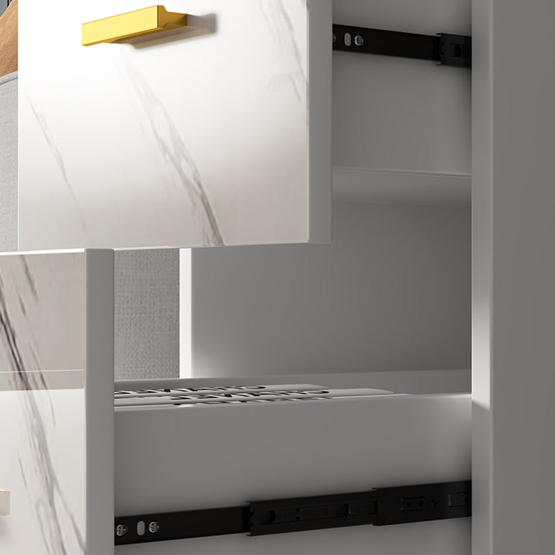 Solid Wood End Table 23.6" Tall 2-Drawer Side Table in Grey Clearhalo 'Coffee & Accent Tables' 'End & Side Tables' 'end_side_table' 'end_side_tables' 'furn' 'furn_end_side_tables' 'Furniture' 'furniture_end_side_table' 'Living Room Furniture' 5012952