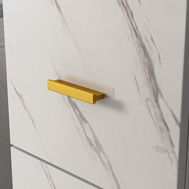 Solid Wood End Table 23.6" Tall 2-Drawer Side Table in Grey Clearhalo 'Coffee & Accent Tables' 'End & Side Tables' 'end_side_table' 'end_side_tables' 'furn' 'furn_end_side_tables' 'Furniture' 'furniture_end_side_table' 'Living Room Furniture' 5012953