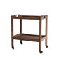 Rectangular Solid Wood Side Table Farmhouse 17" Wide Side Table with Wheels Brown Locking Casters Clearhalo 'Coffee & Accent Tables' 'End & Side Tables' 'end_side_table' 'end_side_tables' 'furn' 'furn_end_side_tables' 'Furniture' 'furniture_end_side_table' 'Living Room Furniture' 5012995