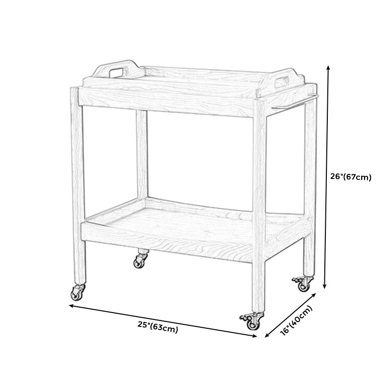 Rectangular Solid Wood Side Table Farmhouse 17" Wide Side Table with Wheels Clearhalo 'Coffee & Accent Tables' 'End & Side Tables' 'end_side_table' 'end_side_tables' 'furn' 'furn_end_side_tables' 'Furniture' 'furniture_end_side_table' 'Living Room Furniture' 5013003