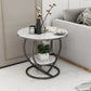 Luxury Marble Round Accent Side Table Abstract Metal Frame End Table with Shelf Clearhalo 'Coffee & Accent Tables' 'End & Side Tables' 'end_side_table' 'end_side_tables' 'furn' 'furn_end_side_tables' 'Furniture' 'furniture_end_side_table' 'Living Room Furniture' 5013009