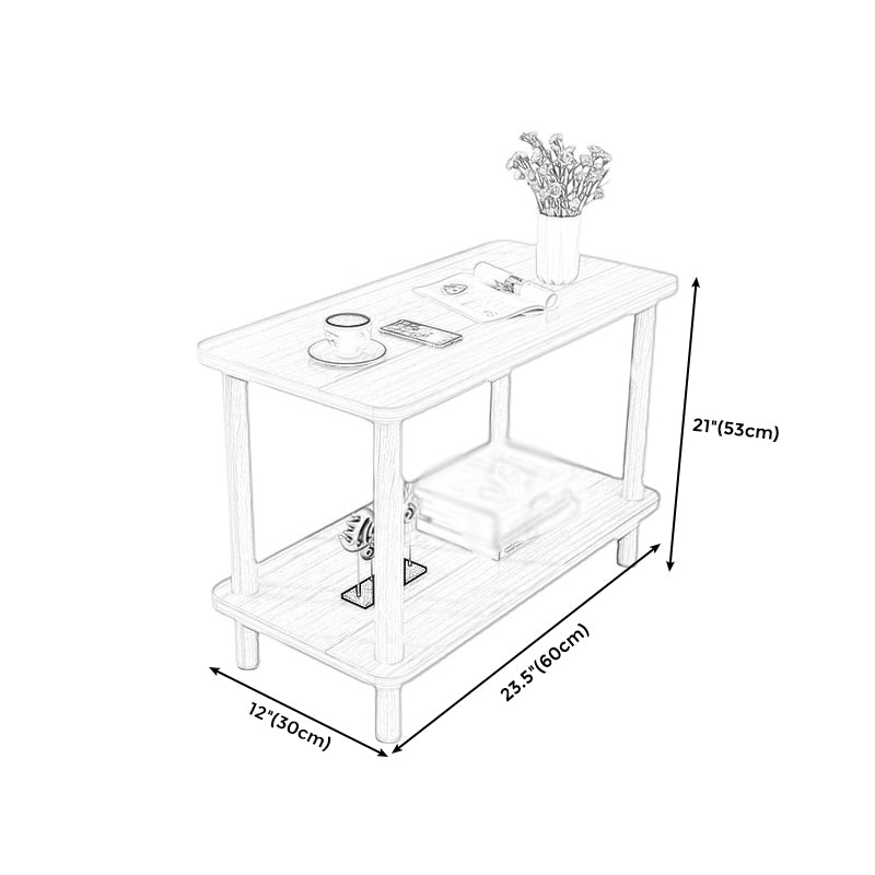 Nordic style Wood Side Table with Shelves Sofa End Table for Living Room Clearhalo 'Coffee & Accent Tables' 'End & Side Tables' 'end_side_table' 'end_side_tables' 'furn' 'furn_end_side_tables' 'Furniture' 'furniture_end_side_table' 'Living Room Furniture' 5013025