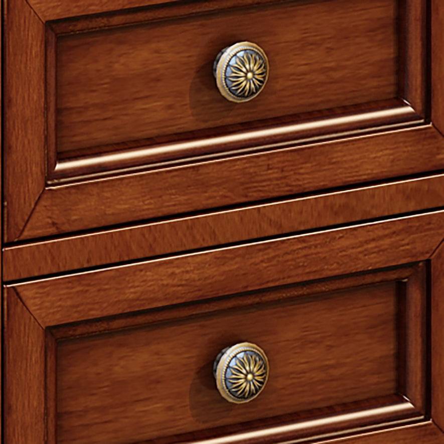 4 Legs Side Table Modern Wood Gold 2-Drawer Side End Snack Table Clearhalo 'Coffee & Accent Tables' 'End & Side Tables' 'end_side_table' 'end_side_tables' 'furn' 'furn_end_side_tables' 'Furniture' 'furniture_end_side_table' 'Living Room Furniture' 5013062