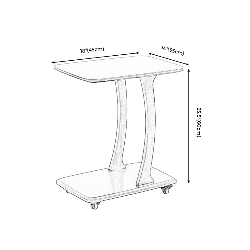 Industrial Brown 23.6" H x 15.7" W x 23.6" D Sofa Side Accent Table Clearhalo 'Coffee & Accent Tables' 'End & Side Tables' 'end_side_table' 'end_side_tables' 'furn' 'furn_end_side_tables' 'Furniture' 'furniture_end_side_table' 'Living Room Furniture' 5013176