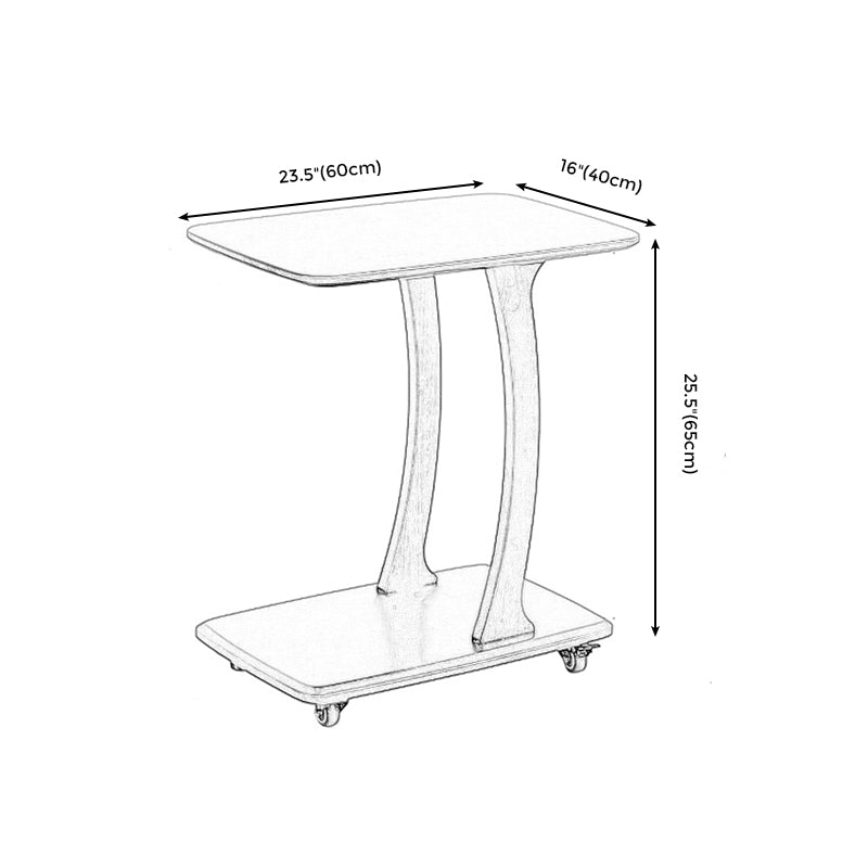 Industrial Brown 23.6" H x 15.7" W x 23.6" D Sofa Side Accent Table Clearhalo 'Coffee & Accent Tables' 'End & Side Tables' 'end_side_table' 'end_side_tables' 'furn' 'furn_end_side_tables' 'Furniture' 'furniture_end_side_table' 'Living Room Furniture' 5013177