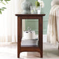 Farmhouse Solid Wood End Table Rectangular Side Table with Shelf Dark Brown Clearhalo 'Coffee & Accent Tables' 'End & Side Tables' 'end_side_table' 'end_side_tables' 'furn' 'furn_end_side_tables' 'Furniture' 'furniture_end_side_table' 'Living Room Furniture' 5013185