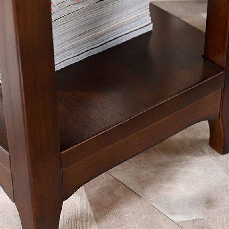 Farmhouse Solid Wood End Table Rectangular Side Table with Shelf Clearhalo 'Coffee & Accent Tables' 'End & Side Tables' 'end_side_table' 'end_side_tables' 'furn' 'furn_end_side_tables' 'Furniture' 'furniture_end_side_table' 'Living Room Furniture' 5013188