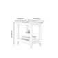 Farmhouse Solid Wood End Table Rectangular Side Table with Shelf Clearhalo 'Coffee & Accent Tables' 'End & Side Tables' 'end_side_table' 'end_side_tables' 'furn' 'furn_end_side_tables' 'Furniture' 'furniture_end_side_table' 'Living Room Furniture' 5013200