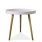 White Round Accent Side Table Solid Wood Abstract Side End Table 20"L x 20"W x 16.5"H White Clearhalo 'Coffee & Accent Tables' 'End & Side Tables' 'end_side_table' 'end_side_tables' 'furn' 'furn_end_side_tables' 'Furniture' 'furniture_end_side_table' 'Living Room Furniture' 5013209