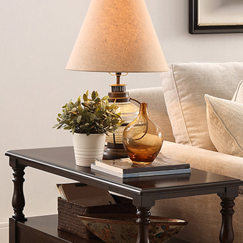 24" Tall Top Side with Two Drawer Table 4 Wooden Legs Single End Table Clearhalo 'Coffee & Accent Tables' 'End & Side Tables' 'end_side_table' 'end_side_tables' 'furn' 'furn_end_side_tables' 'Furniture' 'furniture_end_side_table' 'Living Room Furniture' 5013220