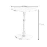 Brown Solid Oak End Table, Round Gloss Contemporary Side Table Clearhalo 'Coffee & Accent Tables' 'End & Side Tables' 'end_side_table' 'end_side_tables' 'furn' 'furn_end_side_tables' 'Furniture' 'furniture_end_side_table' 'Living Room Furniture' 5013262