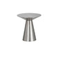 Metal Gold Round Modern Pedestal Side Table End Table for Living Room 20"L x 20"W x 22"H Silver Silver Clearhalo 'Coffee & Accent Tables' 'End & Side Tables' 'end_side_table' 'end_side_tables' 'furn' 'furn_end_side_tables' 'Furniture' 'furniture_end_side_table' 'Living Room Furniture' 5013327