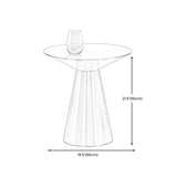 Metal Gold Round Modern Pedestal Side Table End Table for Living Room Clearhalo 'Coffee & Accent Tables' 'End & Side Tables' 'end_side_table' 'end_side_tables' 'furn' 'furn_end_side_tables' 'Furniture' 'furniture_end_side_table' 'Living Room Furniture' 5013335