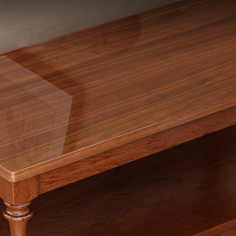 Rectangular Side Table Traditional Glossy End Table with Drawer and Shelf Clearhalo 'Coffee & Accent Tables' 'End & Side Tables' 'end_side_table' 'end_side_tables' 'furn' 'furn_end_side_tables' 'Furniture' 'furniture_end_side_table' 'Living Room Furniture' 5013346