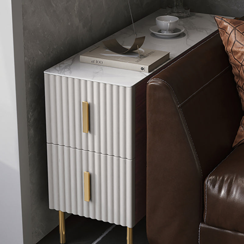 Modern Square 4 Legs Side Table with Storage for Living Room Clearhalo 'Coffee & Accent Tables' 'End & Side Tables' 'end_side_table' 'end_side_tables' 'furn' 'furn_end_side_tables' 'Furniture' 'furniture_end_side_table' 'Living Room Furniture' 5013360